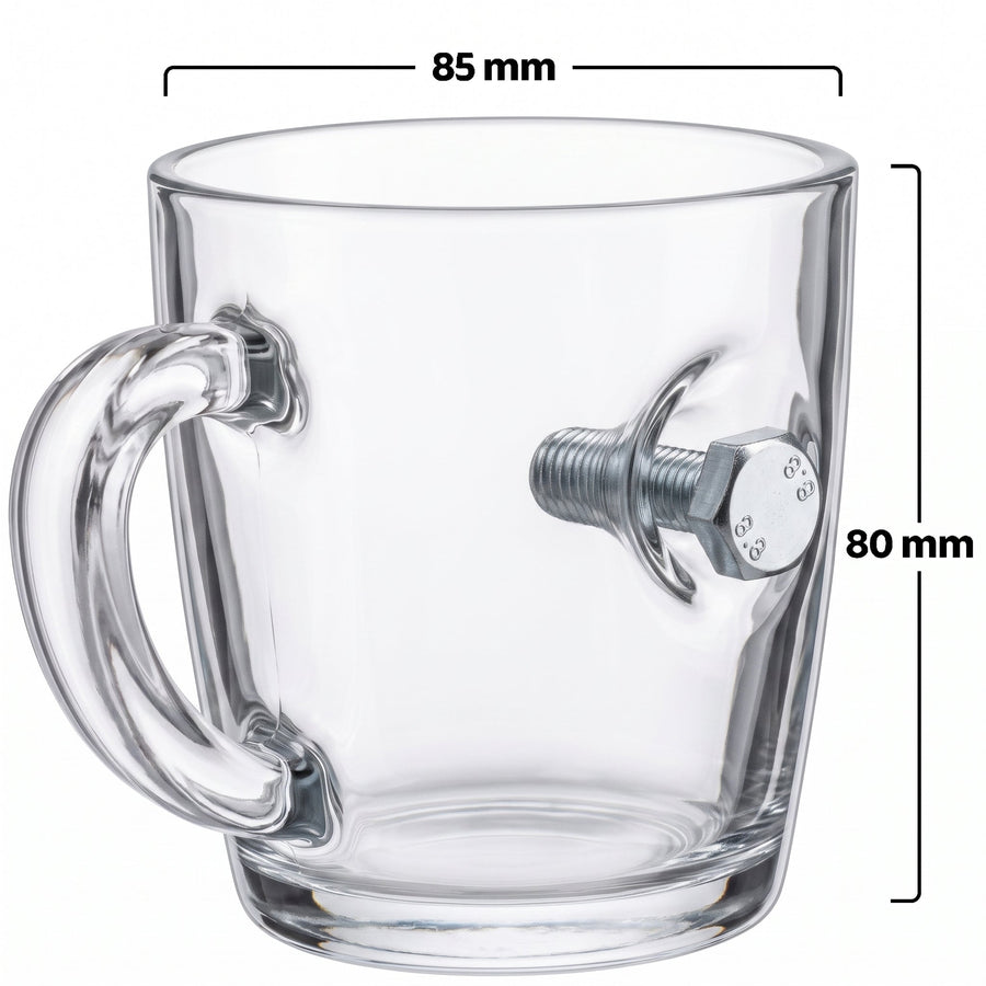 Schrauben-Glastasse, 340 ml – Ansicht 3