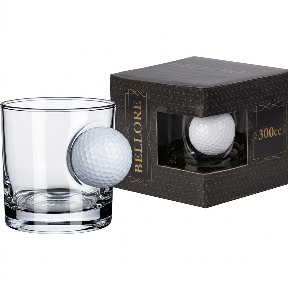 Golf-Whiskyglas mit Golfball, 300 ml – Ansicht 4