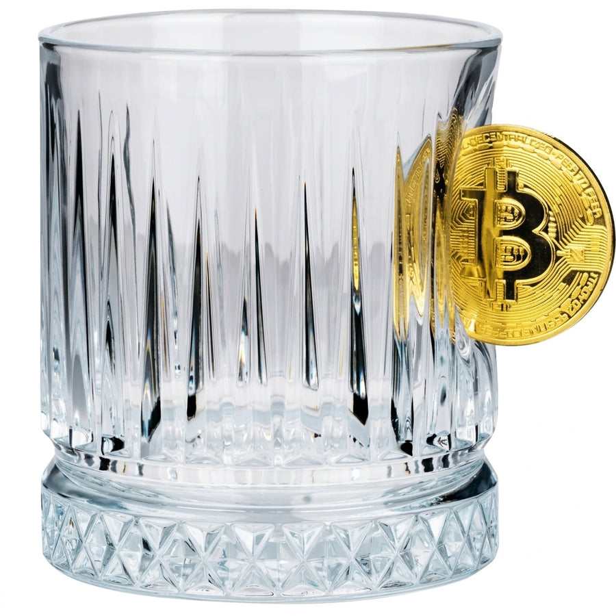 Bitcoin-Whiskygläser 2er-Set mit Bitcoin-Münze, 355 ml – Ansicht 5