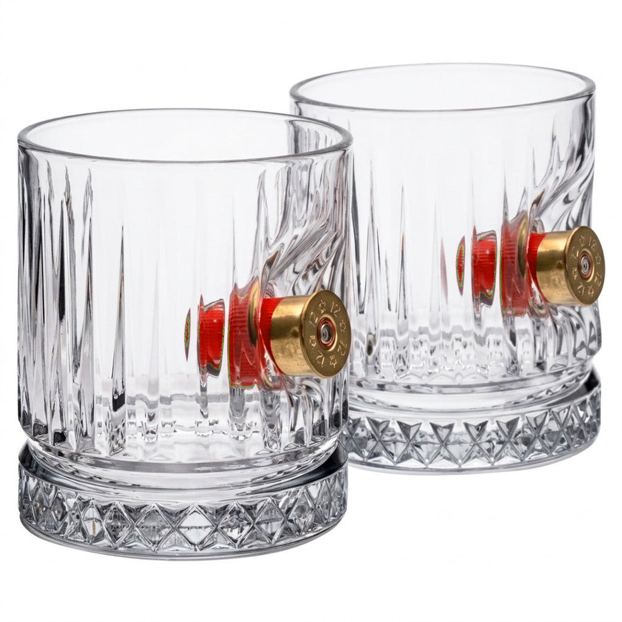 Jäger-Whiskygläser 2er-Set mit Schrotpatrone Kal. 12, 355 ml – Bellore