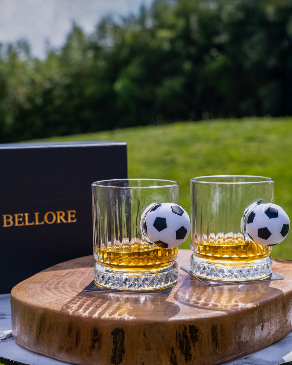 Fußball-Whiskygläser 2er-Set, 355 ml – Ansicht 3