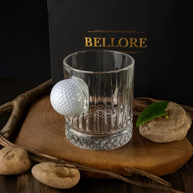 Luxus-Golf-Whiskyglas mit Golfball, 355 ml – Ansicht 3