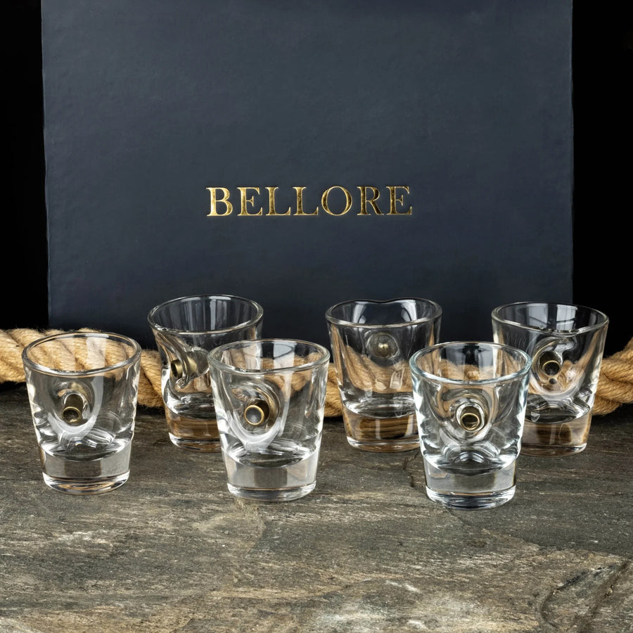 Shotgläser 6er-Set mit 9-mm-Patrone, 45 ml – Ansicht 2