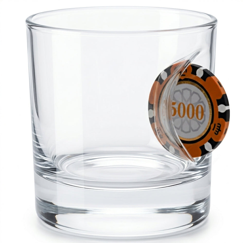 Poker-Whiskyglas mit Pokerchip, 300 ml – Bellore