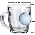 Golf-Glastasse mit Golfball, 340 ml – Ansicht 3