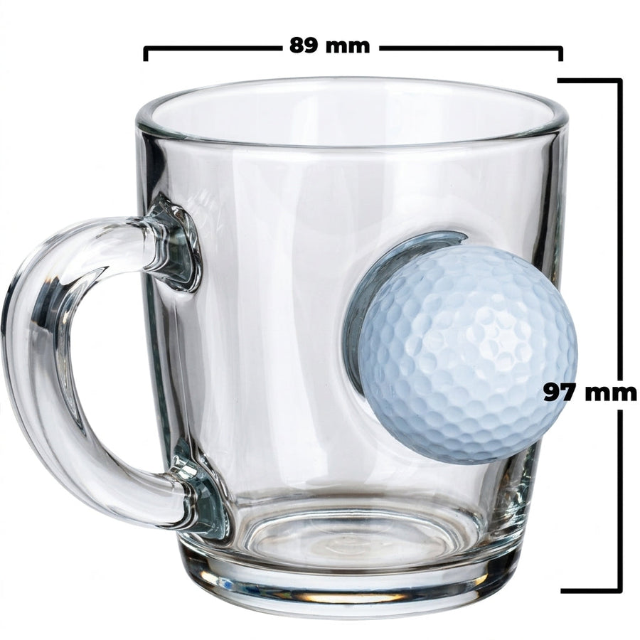 Golf-Glastasse mit Golfball, 340 ml – Ansicht 3