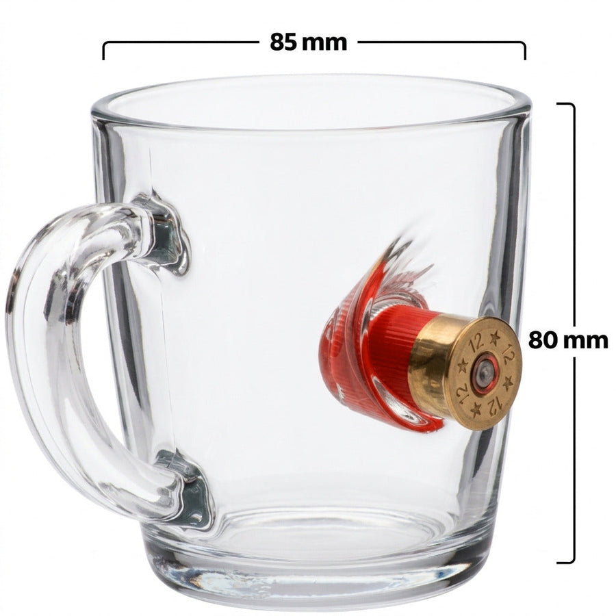 Jäger-Glastasse mit Schrotpatrone Kal. 12, 340 ml – Ansicht 5