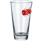 Würfel-Bierglas mit rotem Spielwürfel, 465 ml – Ansicht 2