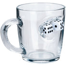 Backgammon-Glastasse mit Spielwürfel, 340 ml – Geschenk für Tavla-Spieler