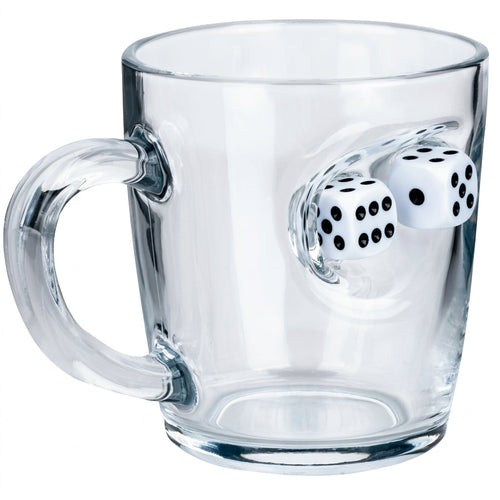 Backgammon-Glastasse mit Spielwürfel, 340 ml – Bellore