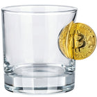 Bitcoin-Whiskyglas mit Bitcoin-Münze, 300 ml – Geschenk für Krypto-Fans