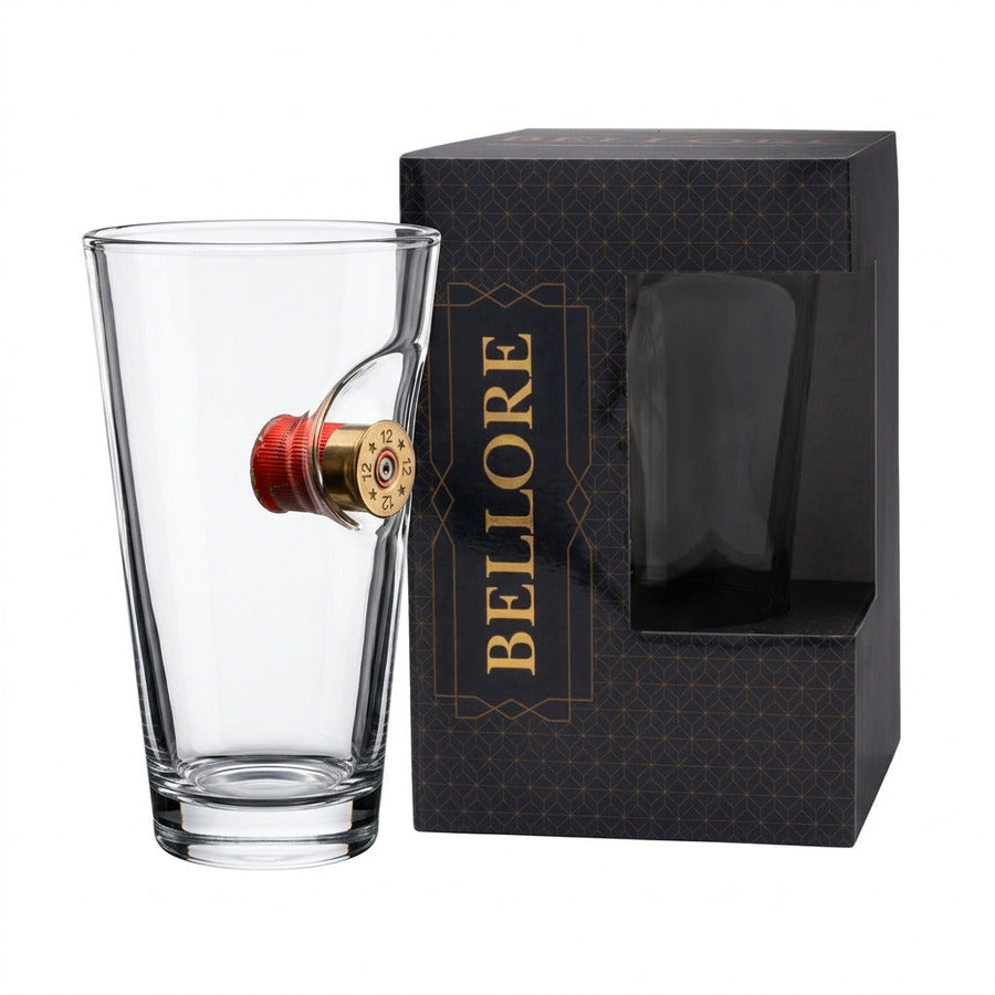 Jäger-Bierglas mit Schrotpatrone Kal. 12, 465 ml – Ansicht 2