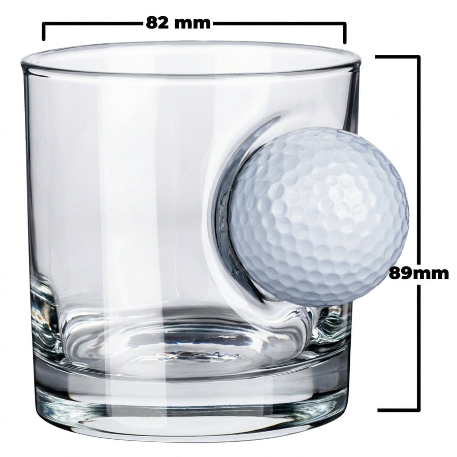 Golf-Whiskyglas mit Golfball, 300 ml – Ansicht 5