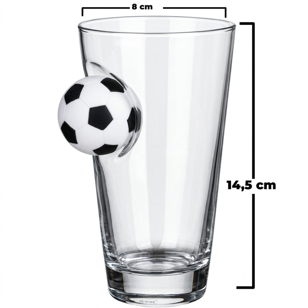 Fußball-Bierglas, 465 ml – Ansicht 5