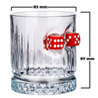 Würfel-Whiskygläser 2er-Set mit rotem Spielwürfel, 355 ml – Ansicht 5