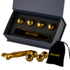 Whisky Steine im Fußball-Design, 4er-Set Edelstahl mit Zange & Geschenkbox – Bellore