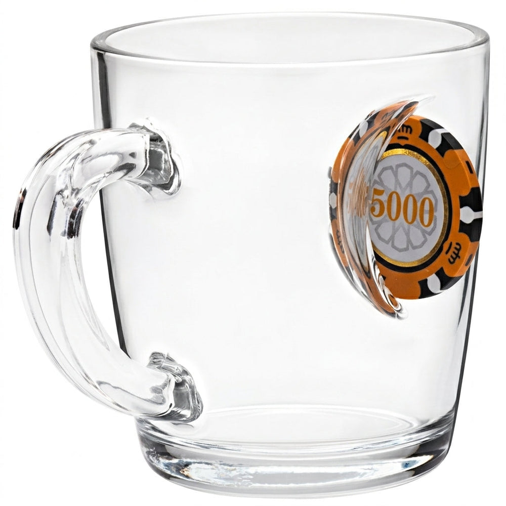 Poker-Glastasse mit Pokerchip, 340 ml – Bellore